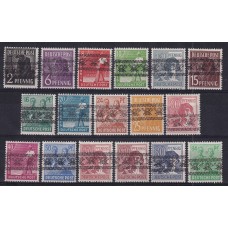 ALEMANIA ESTAMPILLA SEGUNDA GUERRA MUNDIAL OCUPACION INTERALIADA 1948 SERIE COMPLETA CON GOMA + LA ESTAMPILLA MI 49i VARIEDAD DE COLOR 51,50 €